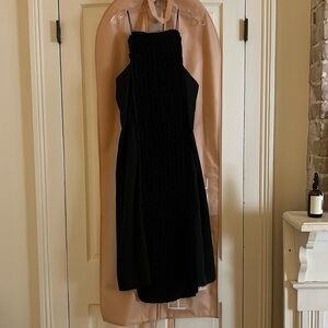 Ganni smocked panel dress